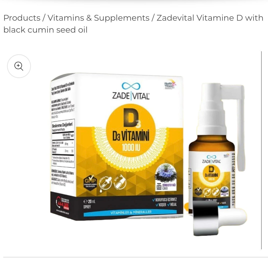 Zadevital Vitamine D with black cumin seed oil